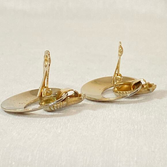 Pineapple Door Knocker Earrings Dangle Drop Silver Tone Metal Clip On - Picture 7 of 9